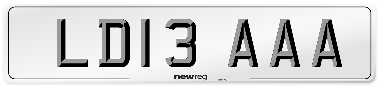 LD13 AAA Number Plate from New Reg
